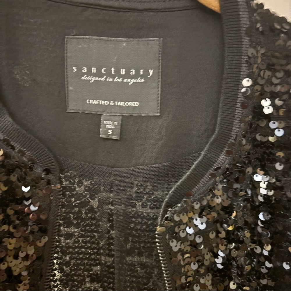 Sanctuary Black Sequin Embellished Jacket